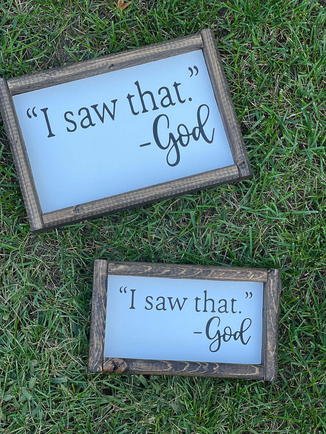 I saw that…God Handpainted wooden sign “Ready to Ship”