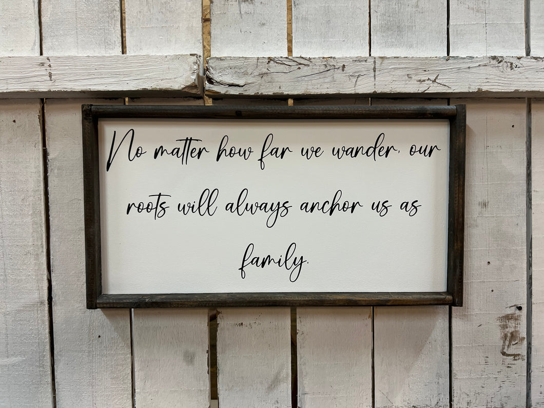 No matter how far we wander our roots will always anchor us as family