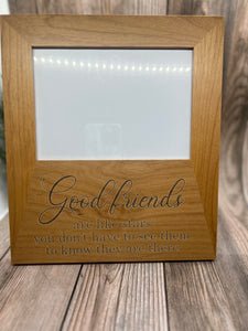 Engraved Personalized Wooden Picture Frame, Alder Wood Picture Frame