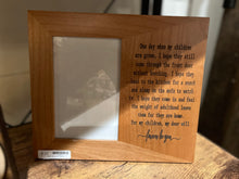 Load image into Gallery viewer, Engraved Personalized Wooden Picture Frame, Alder Wood Picture Frame