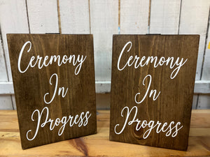Wedding Aisle Signs on Hinged Easel