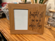 Load image into Gallery viewer, Engraved Personalized Wooden Picture Frame, Alder Wood Picture Frame
