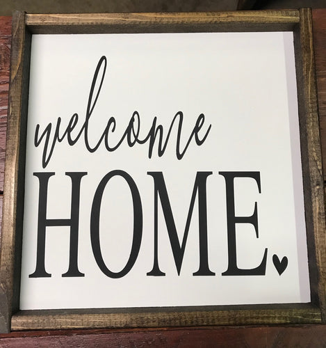 Welcome HOME with small heart