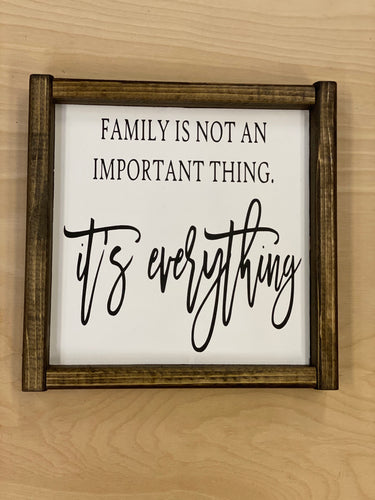 Family is not an important thing its everything