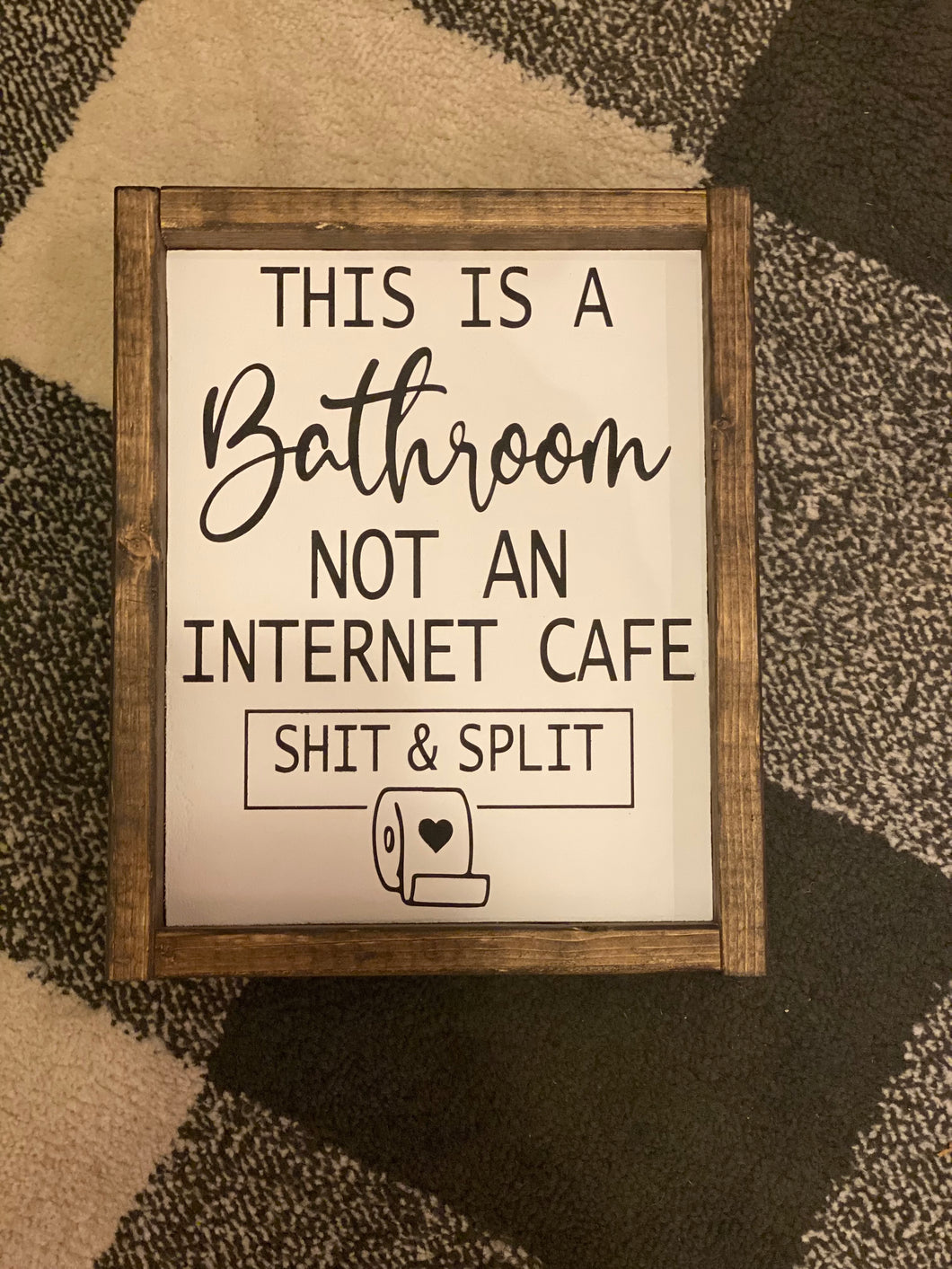 This is a bathroom. Not a Internet cafe.