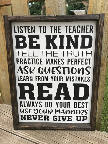 Listen to the teacher