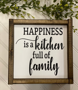 Happiness is a kitchen full of family