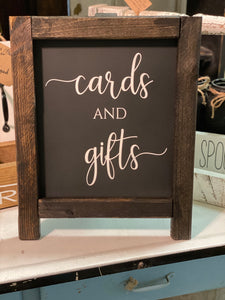 Cards and Gifts Easel Sign