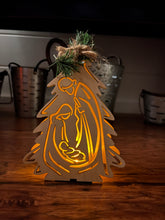 Load image into Gallery viewer, Christmas Tree with Holy Family Votive Holder