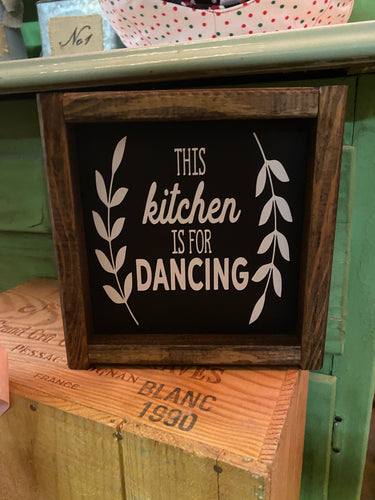 This Kitchen is for Dancing with leaves