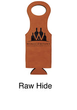 Load image into Gallery viewer, CUSTOM Engraved Leatherette Wine Bag