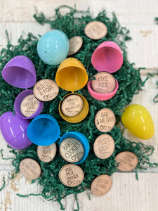 30 Larger Round Easter Egg Tokens Large Round