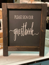 Load image into Gallery viewer, Guest Book Easel Sign