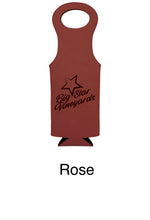 Load image into Gallery viewer, Wine (n.) A hug in a glass. Engraved Leatherette Wine Bag