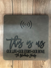 Load image into Gallery viewer, Laser(Custom with your saying) Engraved Leatherette Phone Charging Mat