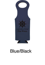 Load image into Gallery viewer, I just rescued some wine. It was trapped in a bottle Engraved Leatherette Wine Bag