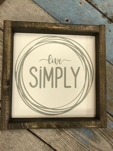 live simply